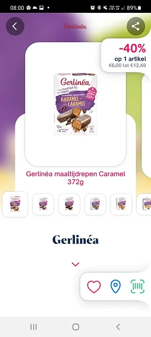 Shopmium 40% terugbetaald gerlinea maaltijdre...