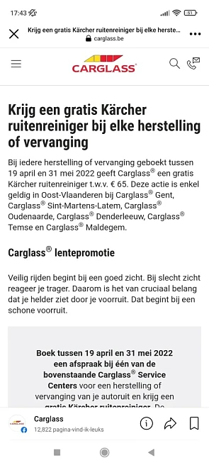 Krijg een gratis Kärcher ruitenreiniger bij e...