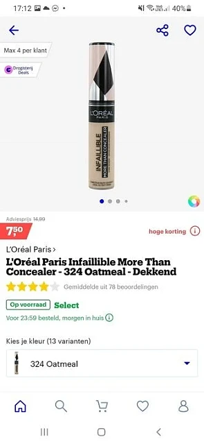 L oréal paris infaillible more than concealer...