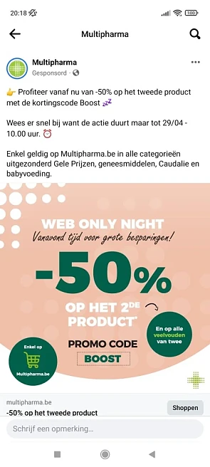 Profiteer vanaf nu van -50% op het tweede pro...