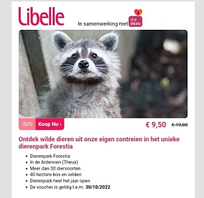 - 50% korring bij aankoop van een ticket voor...