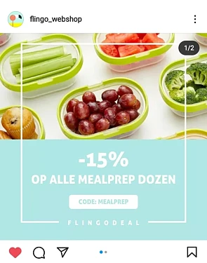 Korting op alle mealprep dozen oa mepal en Si...