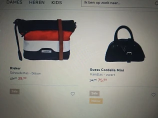 -20% op damestassen v oa Valentino, Steve Mad...