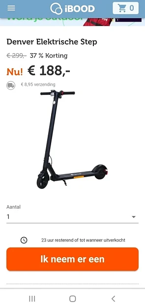 Ibood.com dagdeal denver elektrische step nu...