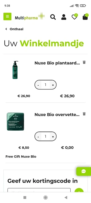 Bij multipharma.be is er tem 30/06 1+1 gratis...