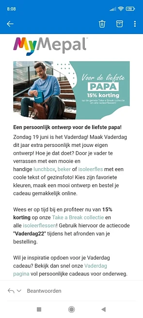 15% korting op alle isoleerflessen en product...