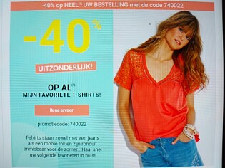 -40% uitzonderlijk op al mijn favoriete t-shi...