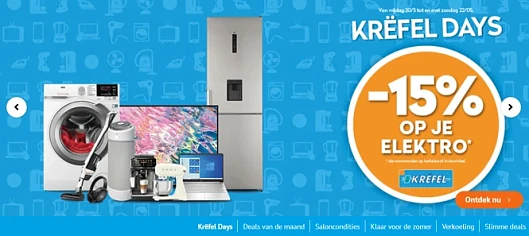 15% korting op jouw elektrotoestellen, TV en...