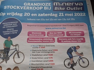 Stockverkoop bij MINERVA BIKE OUTLET te Ieper...