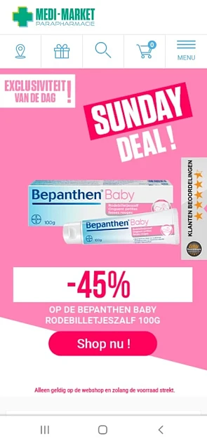 medi-market.be sunday deal -45% op de bepanth...