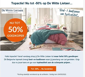 Diverse promo's bij mycomfort24.be: * tot -50...