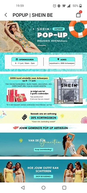 Shein popup in Antwerpen! 8-11juni 2 gratis...