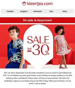 2-Dagendeal bij kleertjes.com: vandaag en mor...