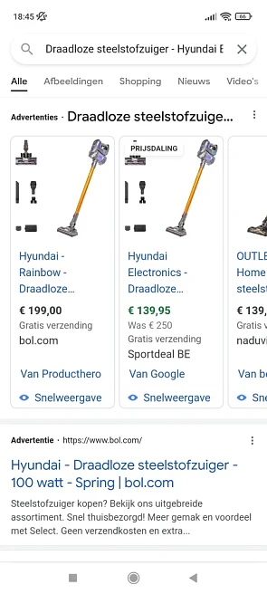 Weekdeal bij HLN shop: Draadloze steelstofzui...