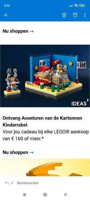 Gratis bij Lego: * Gratis Kermis bij elke LEG...