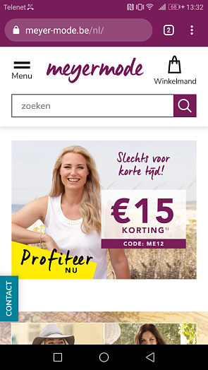 -15€ bij aankoop v 55€ aan damesmode
