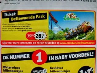 Kruidvat ticket Bellewaerde Park verkrijgbaar...