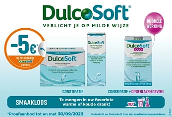 5€ cashback op volledige Dulcosoft gamma htt...