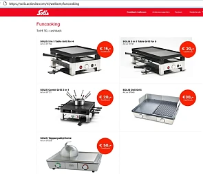 Solis cashbackactie Funcooking tot € 50,- cas...