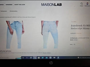 Bij maison lab nu jeansbroek florence mid ris...