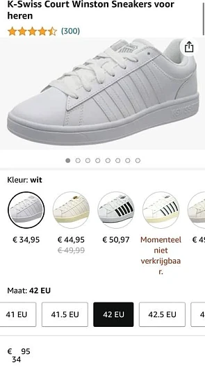 K-Swiss Court Winston Sneakers voor 34,95€ ge...