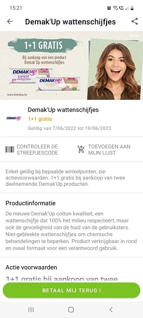 Myshopi 1+1 demak'up wattenschijfjes