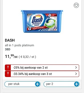 Collect&go vanaf woe 15 juni dash -33,34% van...