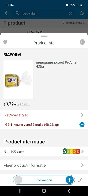 Collect and go biaform provital 3,79€/st vana...