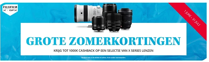 FUJIFILM XF LENS ZOMER 2022 tot € 1000,- cash...