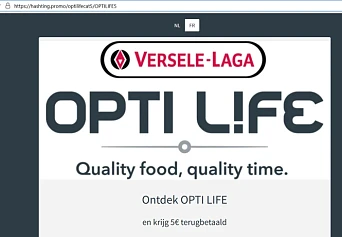 Versele-Laga Opti Life 5€ Refund Aankoopperi...