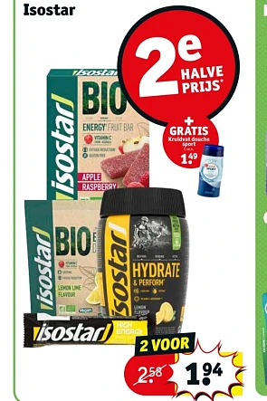 Kruidvat vanaf volgende week isostar 2de halv...