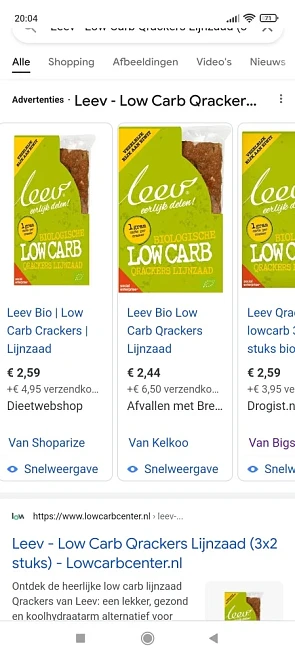 Bij lowcarbcenter.nl is er 20% Korting op all...
