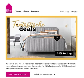 Bij leenbakker is er20% korting op alle UMIX...