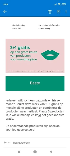 Bij viata is er deze week 2+1 gratis op mondh...