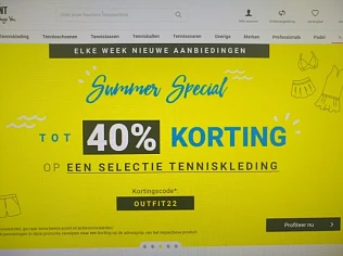 Tot -40% op een selectie tenniskleding
