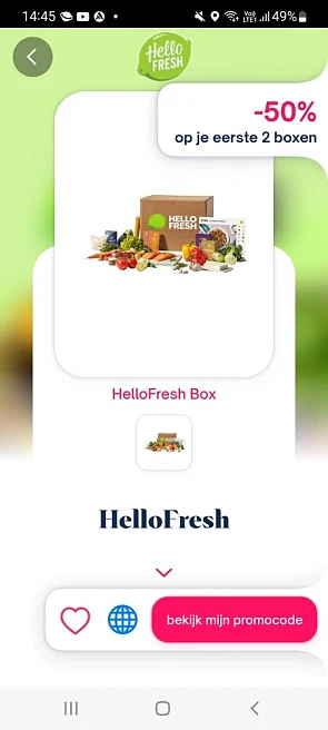 Shopmium hellofresh -50% op je eerste 2 boxen