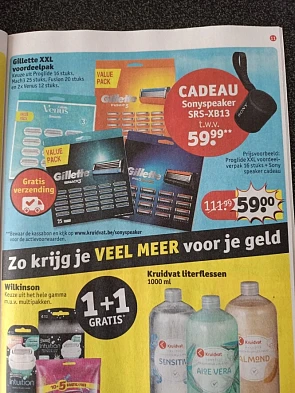 Gratis sonyspeaker twv 59,99€ bij aankoop van...