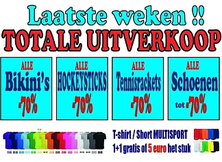 Totale uitverkoop in Sport Arena Aalst. Adre...