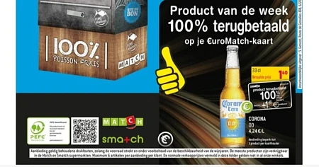 Match 22/6 - 28/6 100% terugbetaald op je eur...