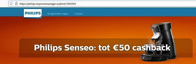 Philips Senseo tot €50 cashback bij MediaMark...