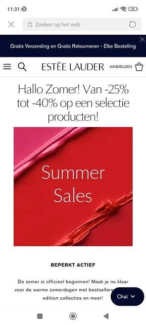 Summer sale bij estee Lauder: 25% tot 40% kor...