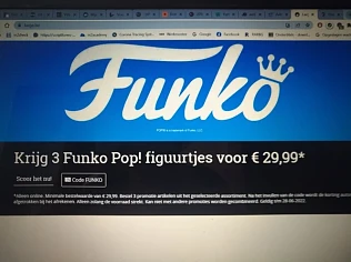 3 Funko popfiguurtjes voor maar 29,99€ (1 fun...