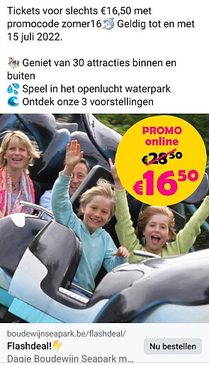 Tickets voor slechts €16,50 i.p.v. €28,50 gel...