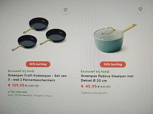 Tot -49% op selectie kookpotten/pannen v Tefa...