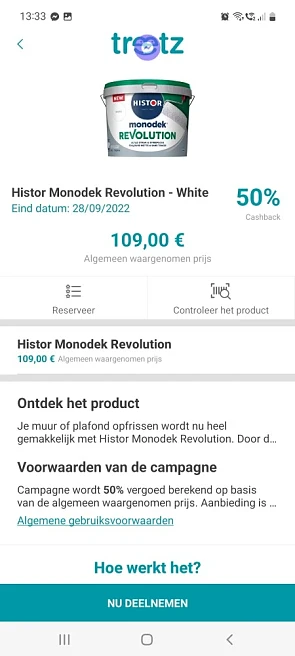 Treetz 50% cashback histor monodek revolution...