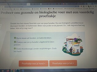Voor 0,99€ krijg je 2 proefzakjes naar eigen...