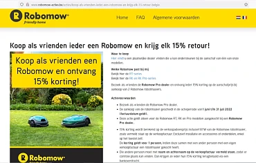 Koop als vrienden ieder een Robomow en krijg...
