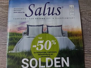 Bij Salus vanaf 1 juli tot -50% op boxsprings...