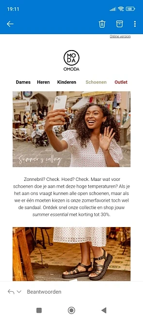 Bij Omoda is er tot -30% op een selectie sand...
