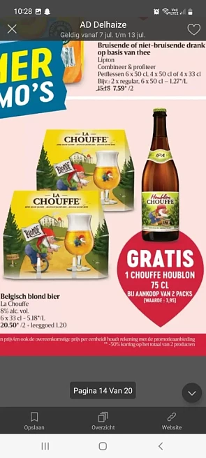 Delhaize vanaf donderdag 1 chouffe houblon b...